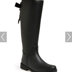 Coach rain boots, style Tristee Matt Black Rubber.